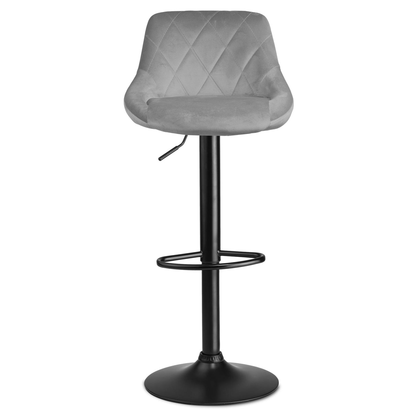 Bar stool with backrest Nerra light gray - 2 pieces