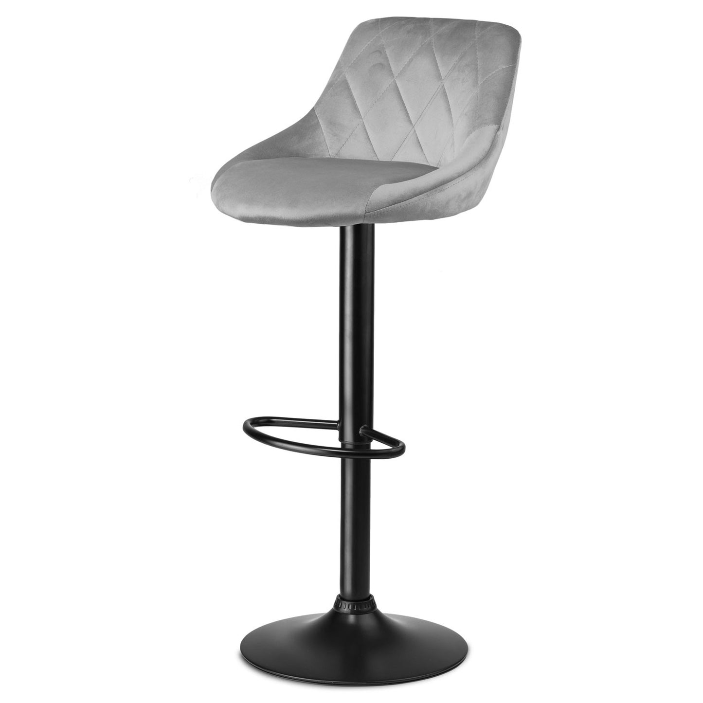 Bar stool with backrest Nerra light gray
