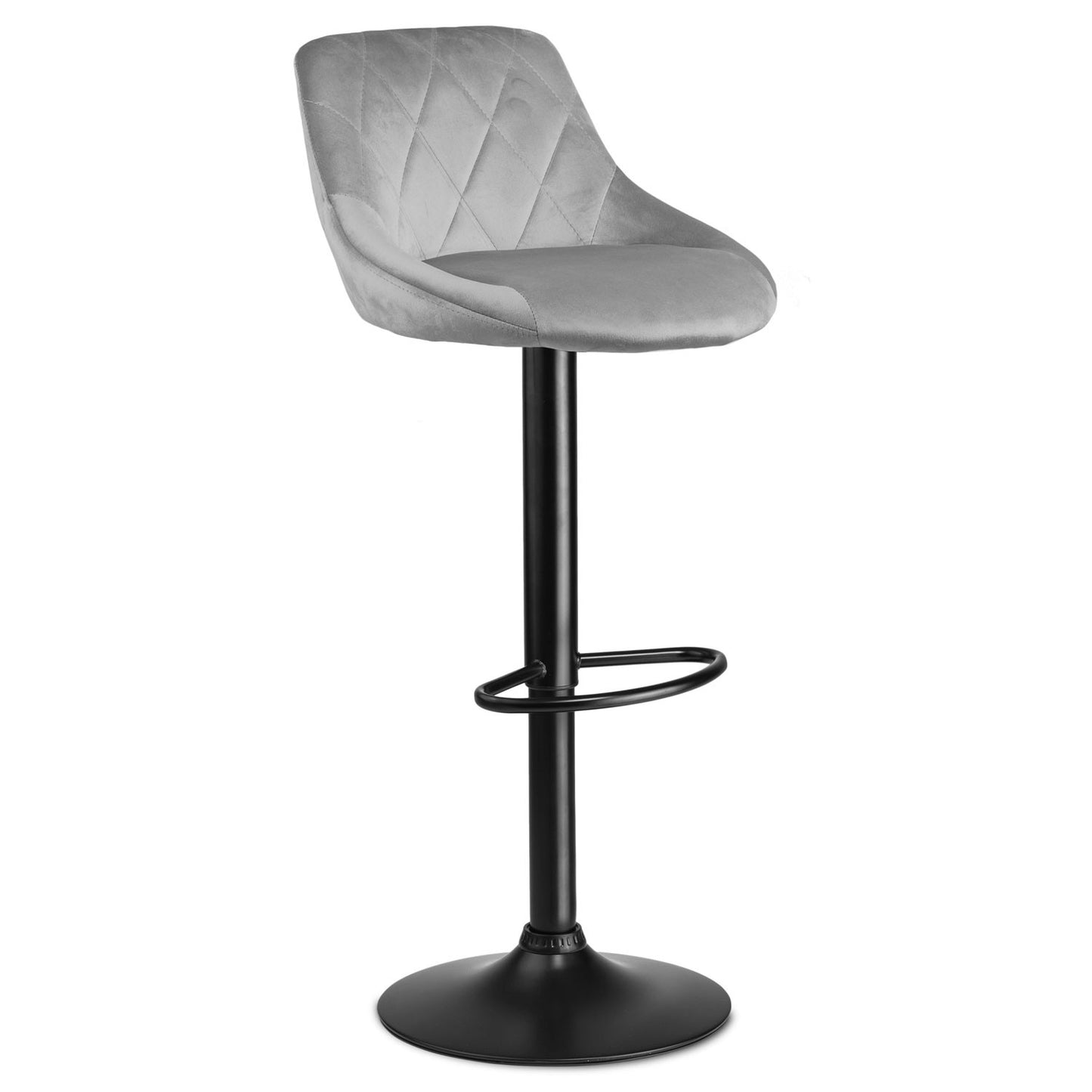 Bar stool with backrest Nerra light gray