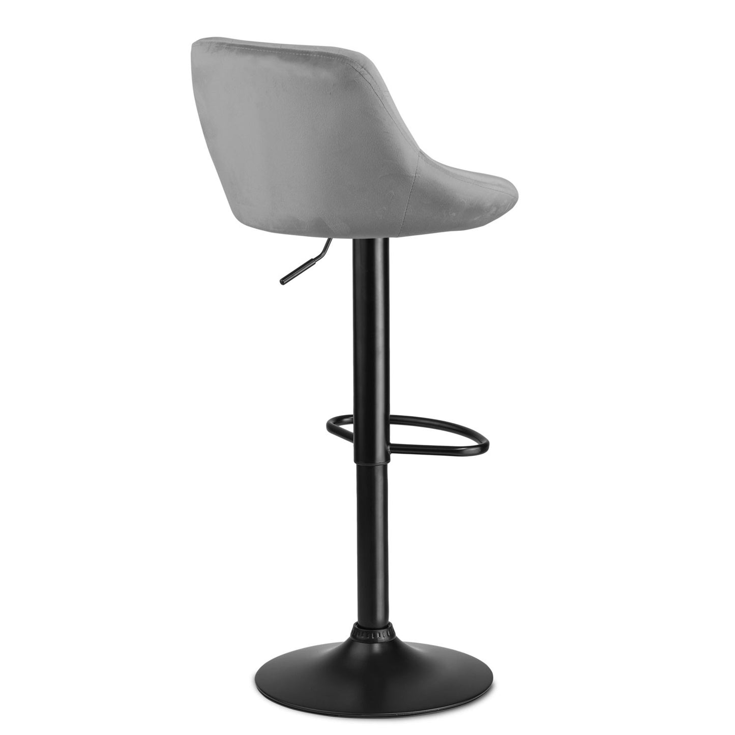 Bar stool with backrest Nerra light gray