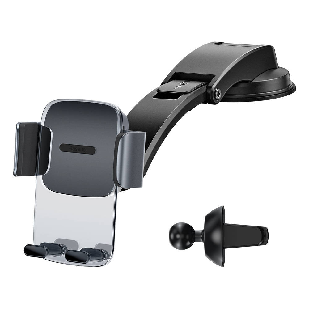 Baseus 2-in-1 Easy Control Clamp Mobile Holder - Black