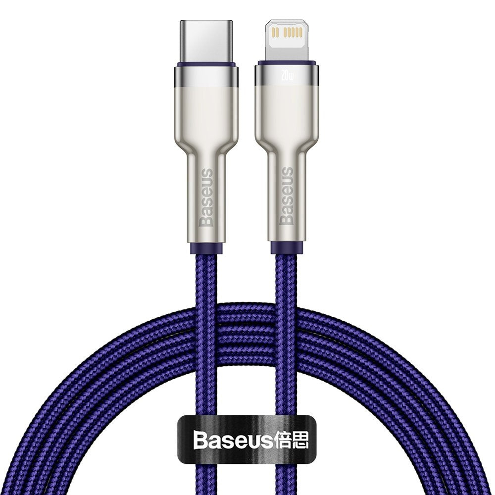 Baseus Cafule Metal USB-C to Lightning Cable PD, 20W, 1m - Purple