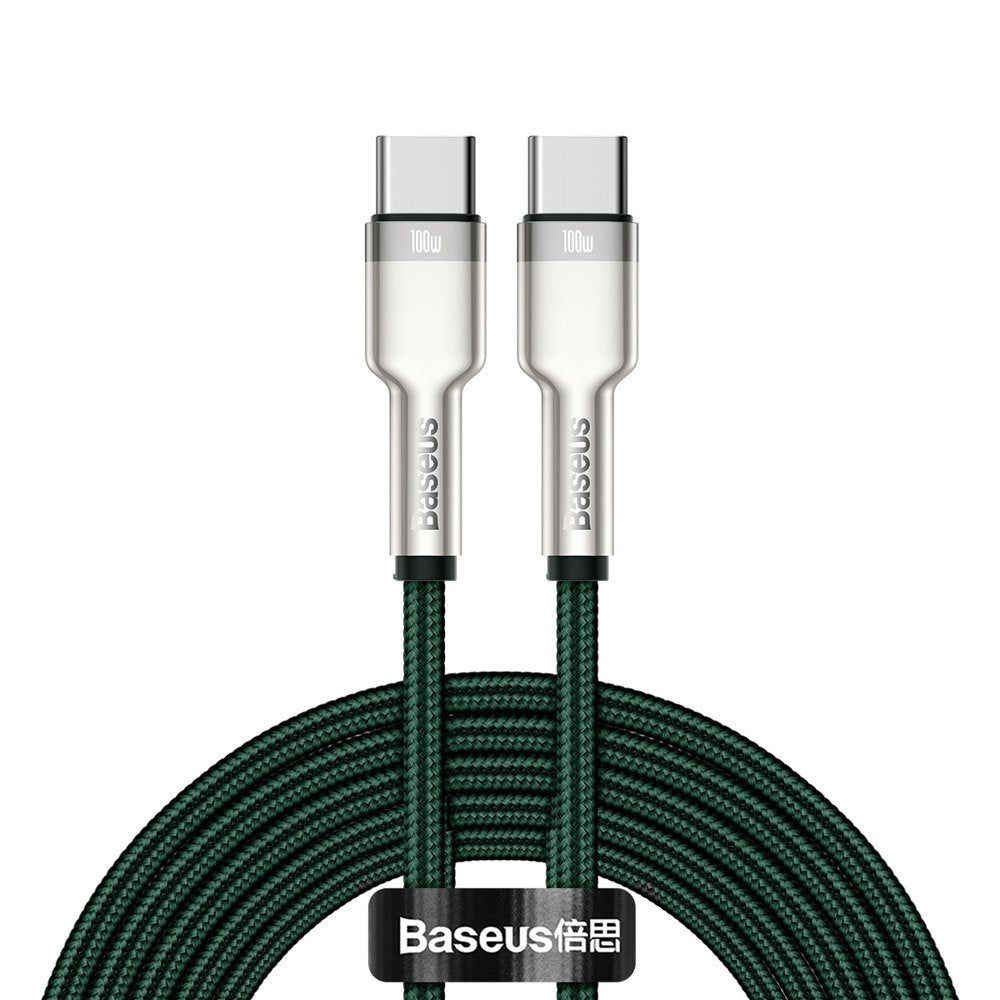 Baseus Cafule Metal USB-C to USB-C Cable 100W, 2m - Green