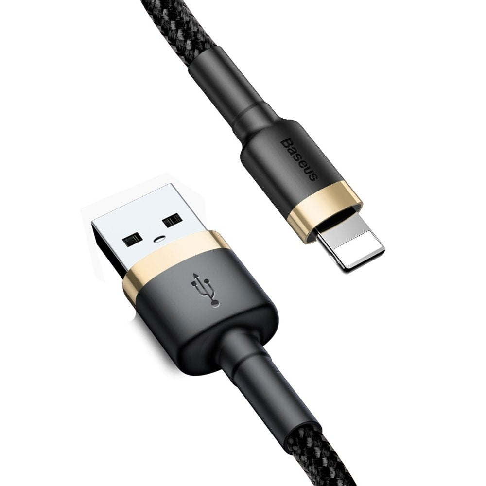 Baseus Cafule USB-A to Lightning Cable Q.C 3.0, 2A, 3m - Gold/Black