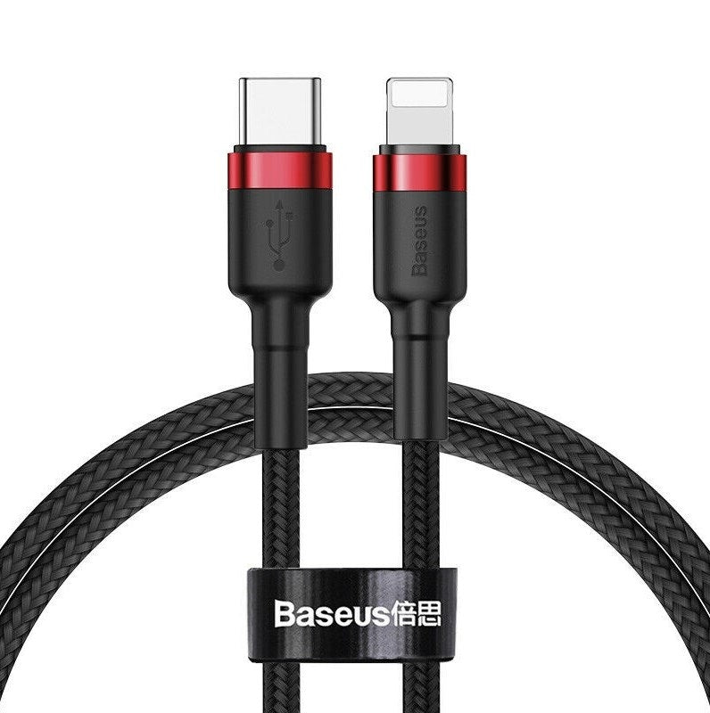 Baseus Cafule USB-C to Lightning Cable PD, 18W, 1m - Red/Black