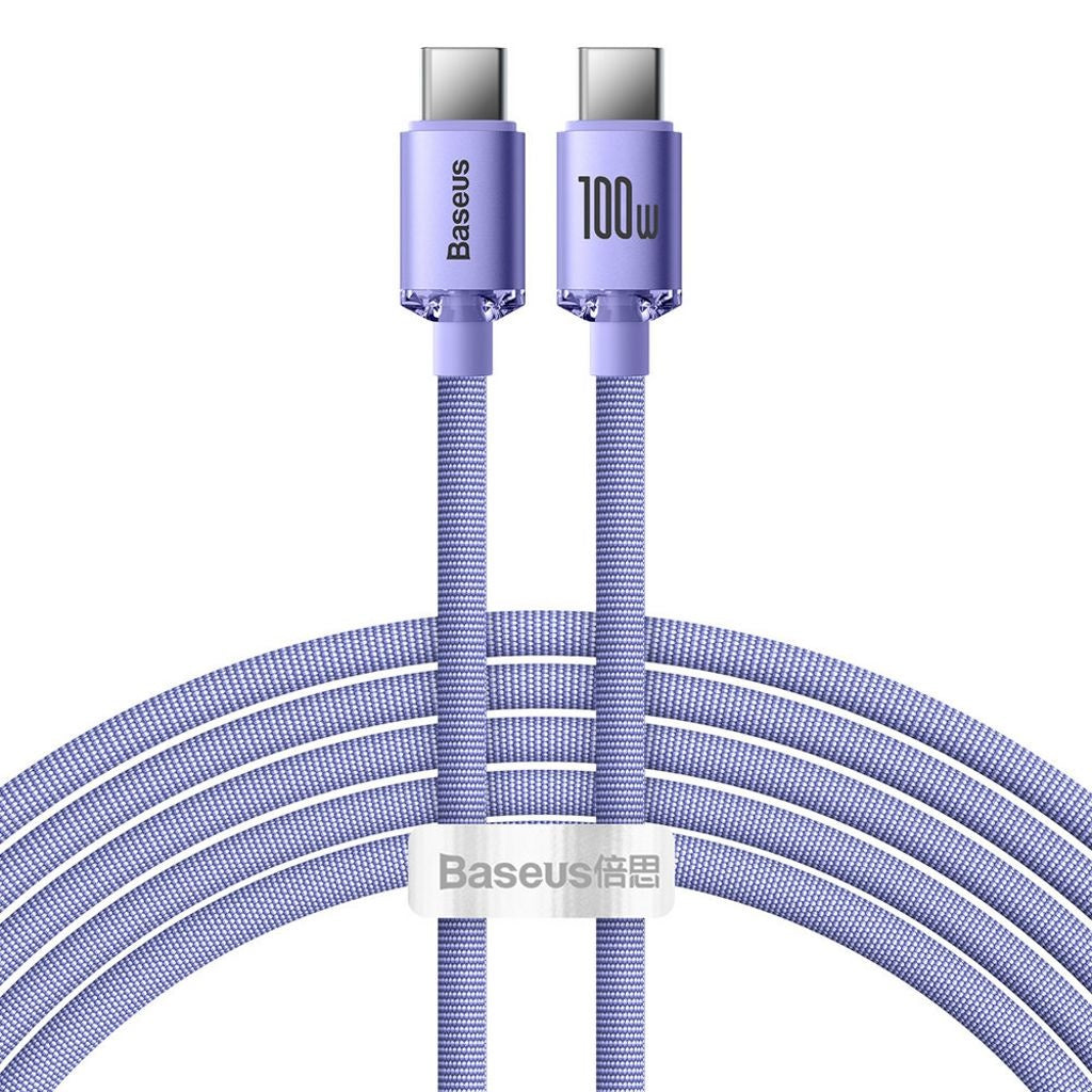 Baseus Crystal Shine USB-C to USB-C Charging cable 100W, 2m - Purple