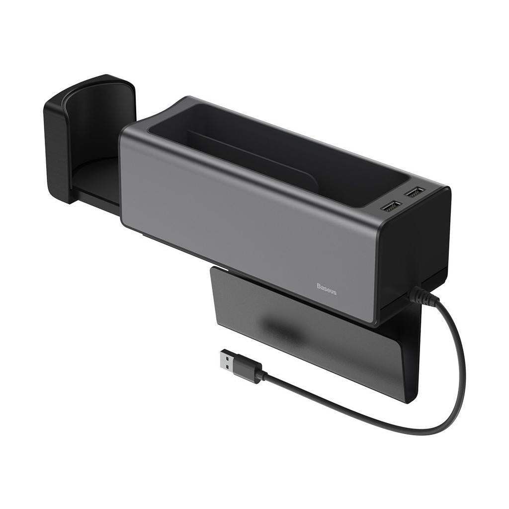 Baseus Deluxe Holder for the Car with Dual USB - Black