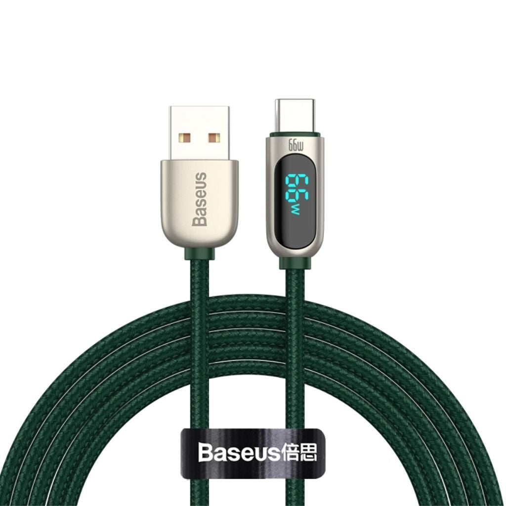 Baseus Display USB - USB-C Cable 66W, 2m - Green