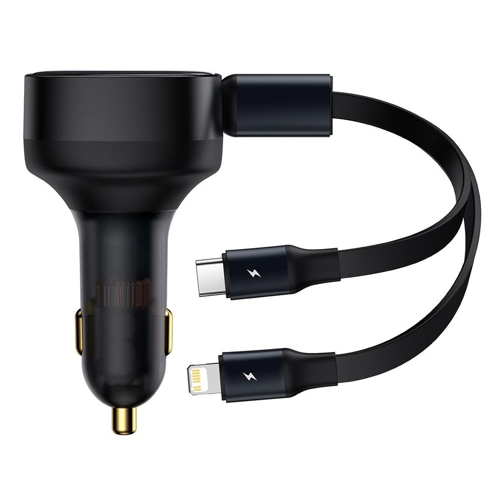 Baseus Enjoyment 2-in-1 Car Charger 30W - Black