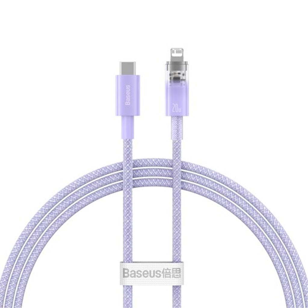 Baseus Explorer Series USB-C - Lightning Cable, 20W, 1m - Purple