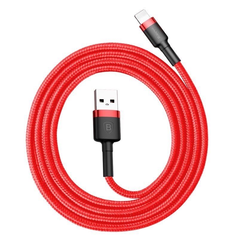 Baseus Kevlar USB cable with Lightning 2A 1 m - Grey/Red