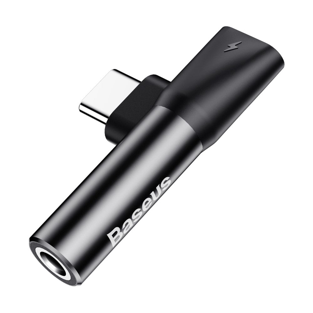 Baseus L41 Adapter 2xUSB-C (Male & Female) to AUX 3.5 mm Black