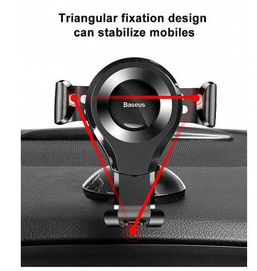 Baseus Osculum Type Gravity Car Holder for Mobile - Black