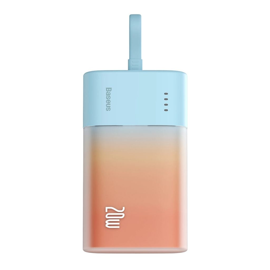 Baseus Powerbank 5200mAh 20W with Built-in Lightning Cable - Blue/Orange