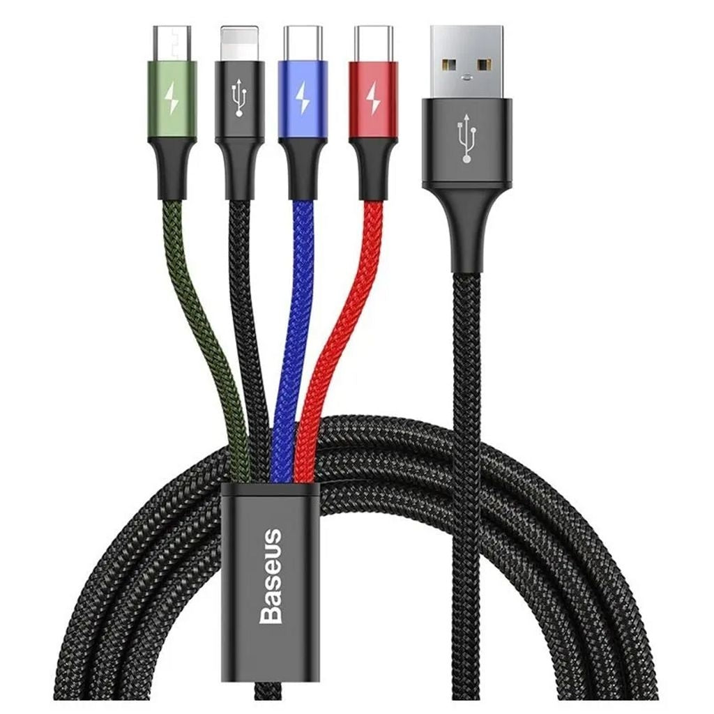 Baseus Rapid Series 4-in-1 Charging Cable 1.2m - Black