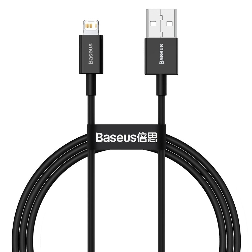 Baseus Superior Fast Charge USB-A to Lightning Cable, 2.4A, 1m - Black