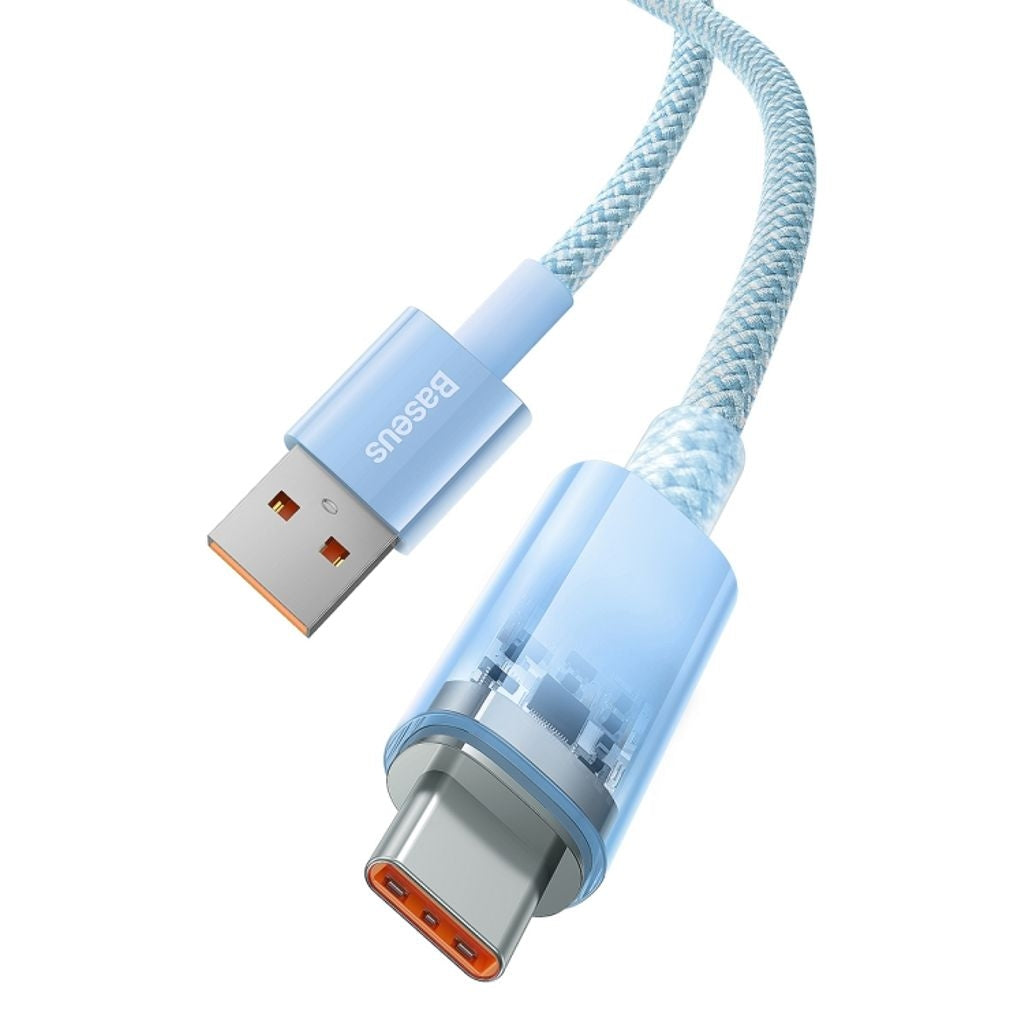 Baseus USB-A to USB-C Cable, 100W, 480mbps, 1m - Blue