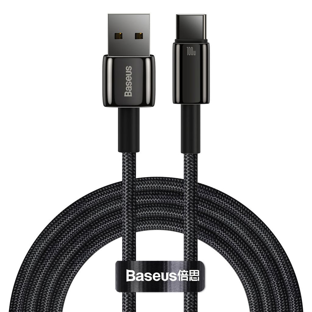 Baseus USB-A to USB-C Cable 100W, 480mbps, 2m - Black