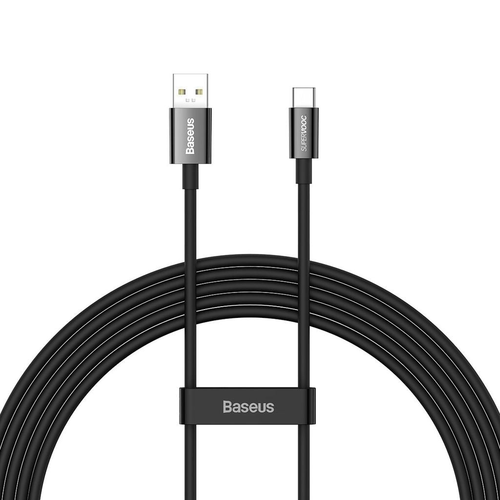 Baseus USB-A to USB-C Cable, 65W, 2m - Black