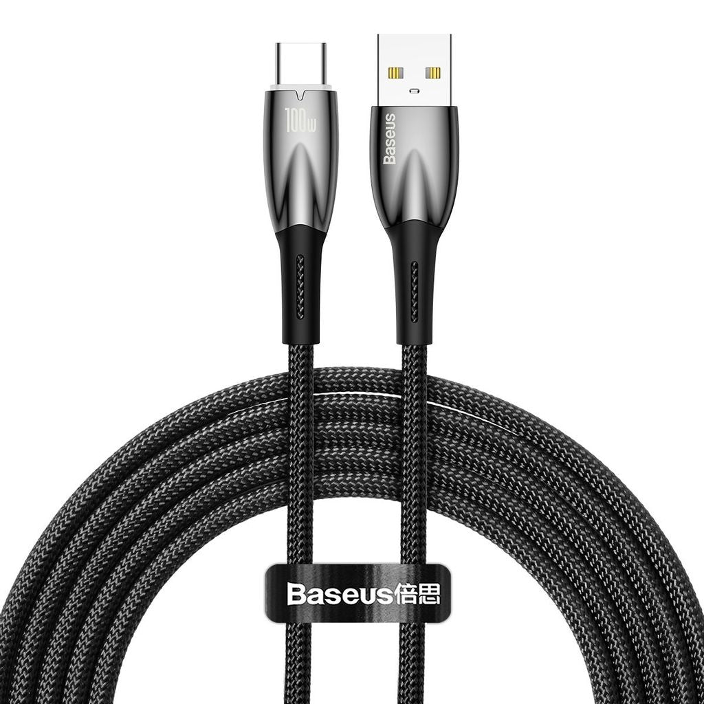 Baseus USB-A to USB-C Fast charging cable, 100W, 2m - Black