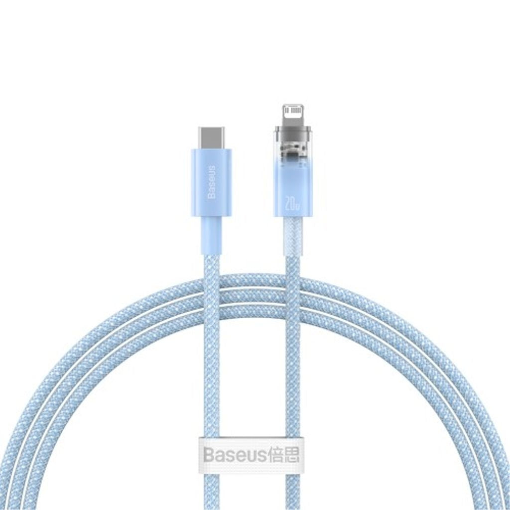 Baseus USB-C to Lightning Cable, 20W, 480mbps, 2m - Blue