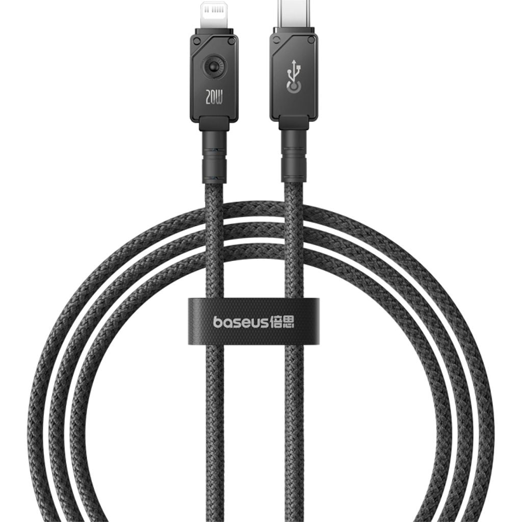 Baseus fast charging data cable USB-C to iP, 1m - Black