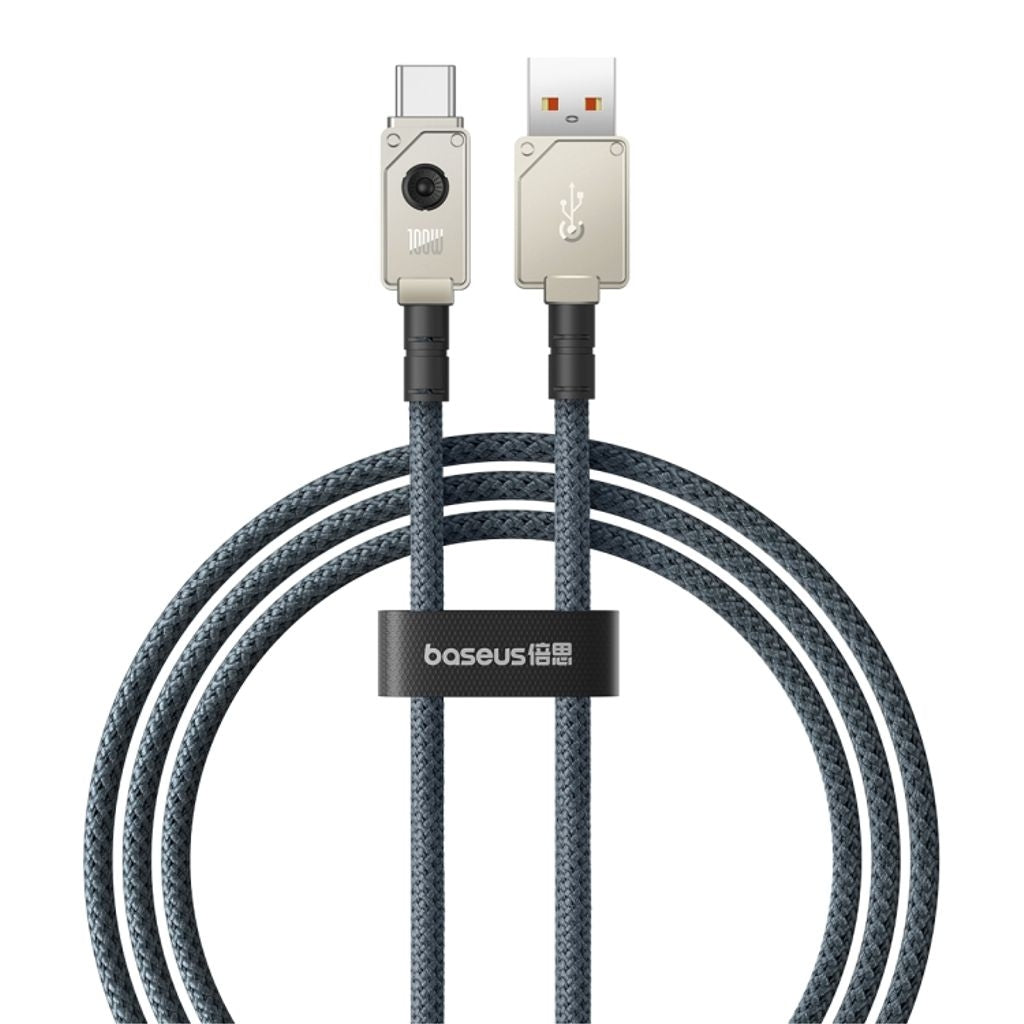 Baseus fast charging data cable USB to USB-C, 100W, 1m - White