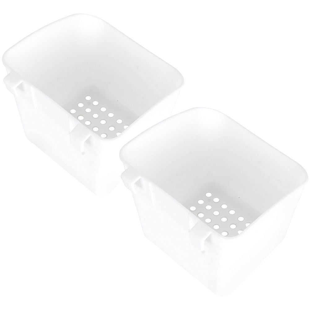 Basket for cabinet doors or shower cubicles with three compartments