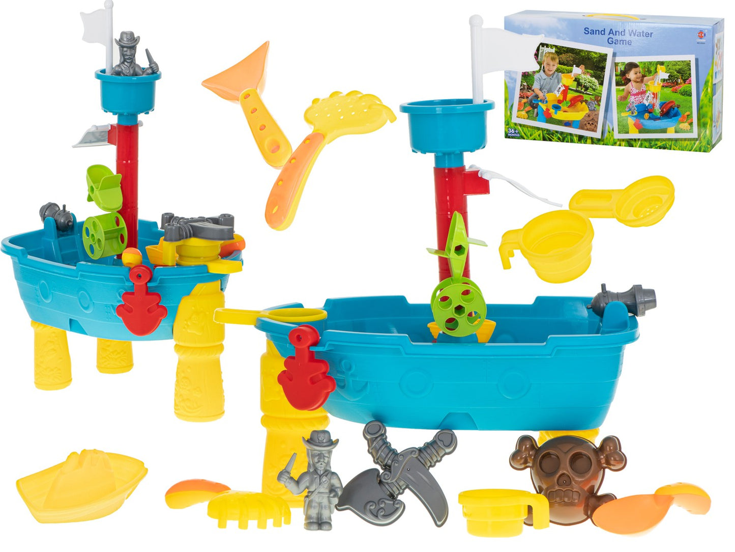 Bathing water table sandbox pirate ship / 25el.