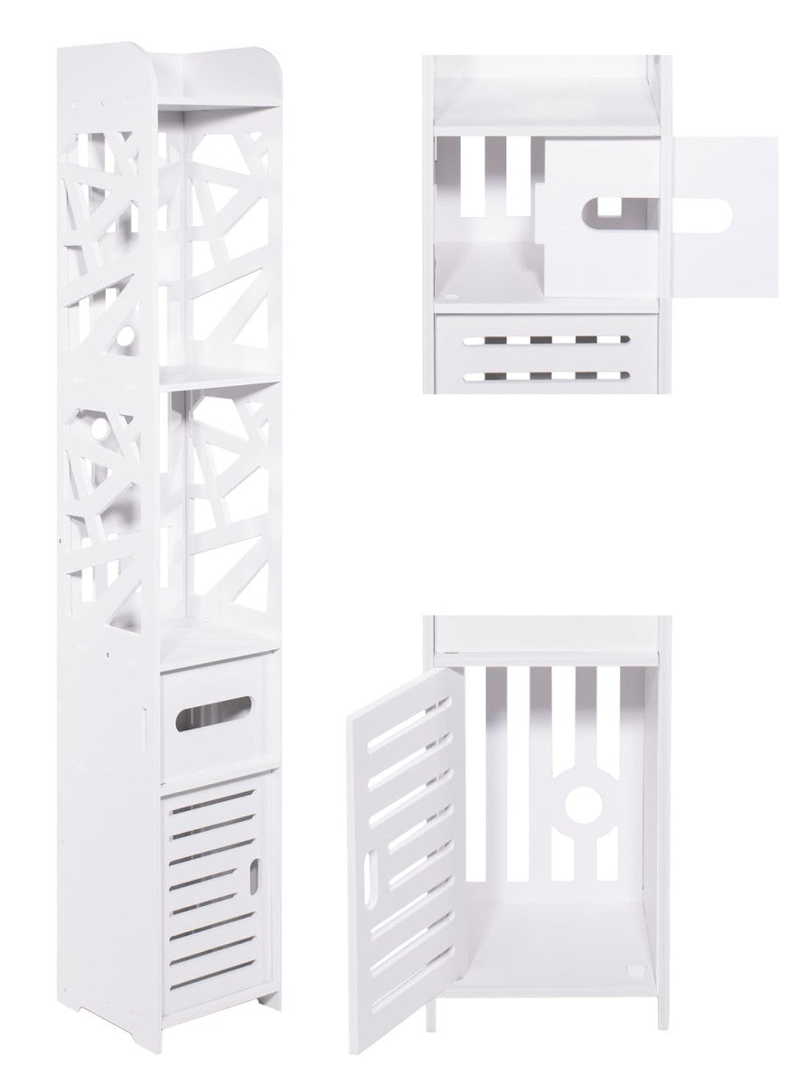 Bathroom cabinet, shelf, white column, 120 cm
