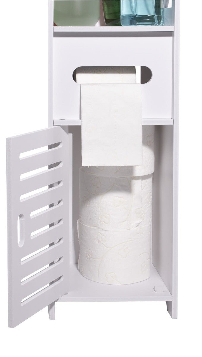 Bathroom cabinet, shelf, white column, 120 cm