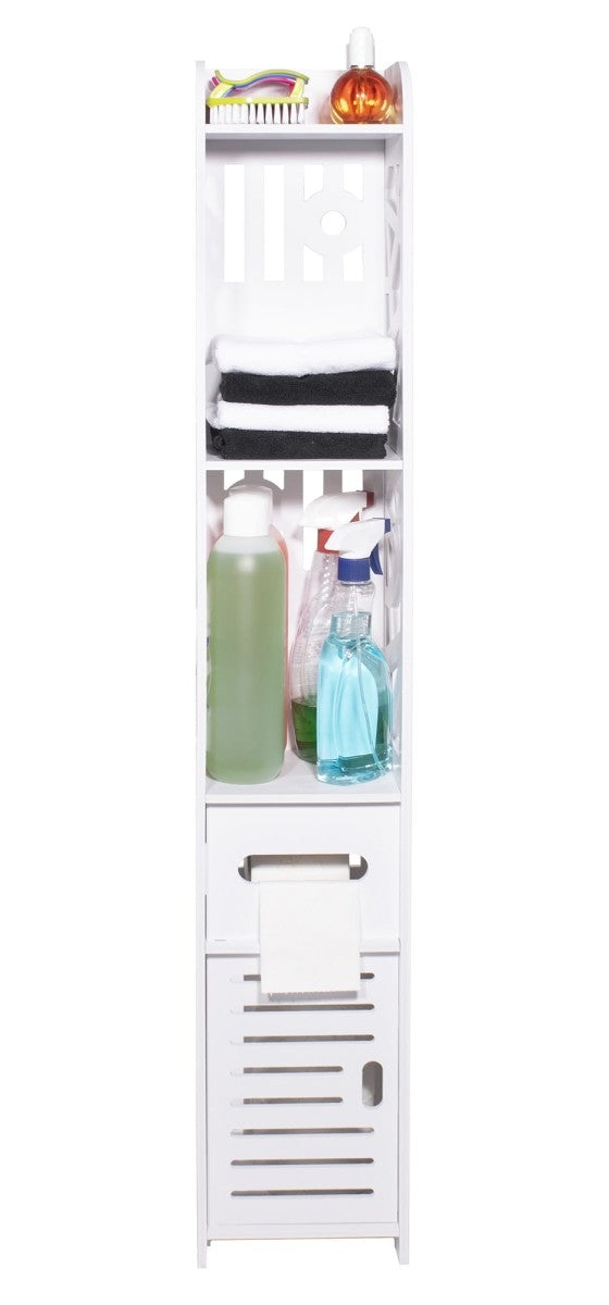 Bathroom cabinet, shelf, white column, 120 cm