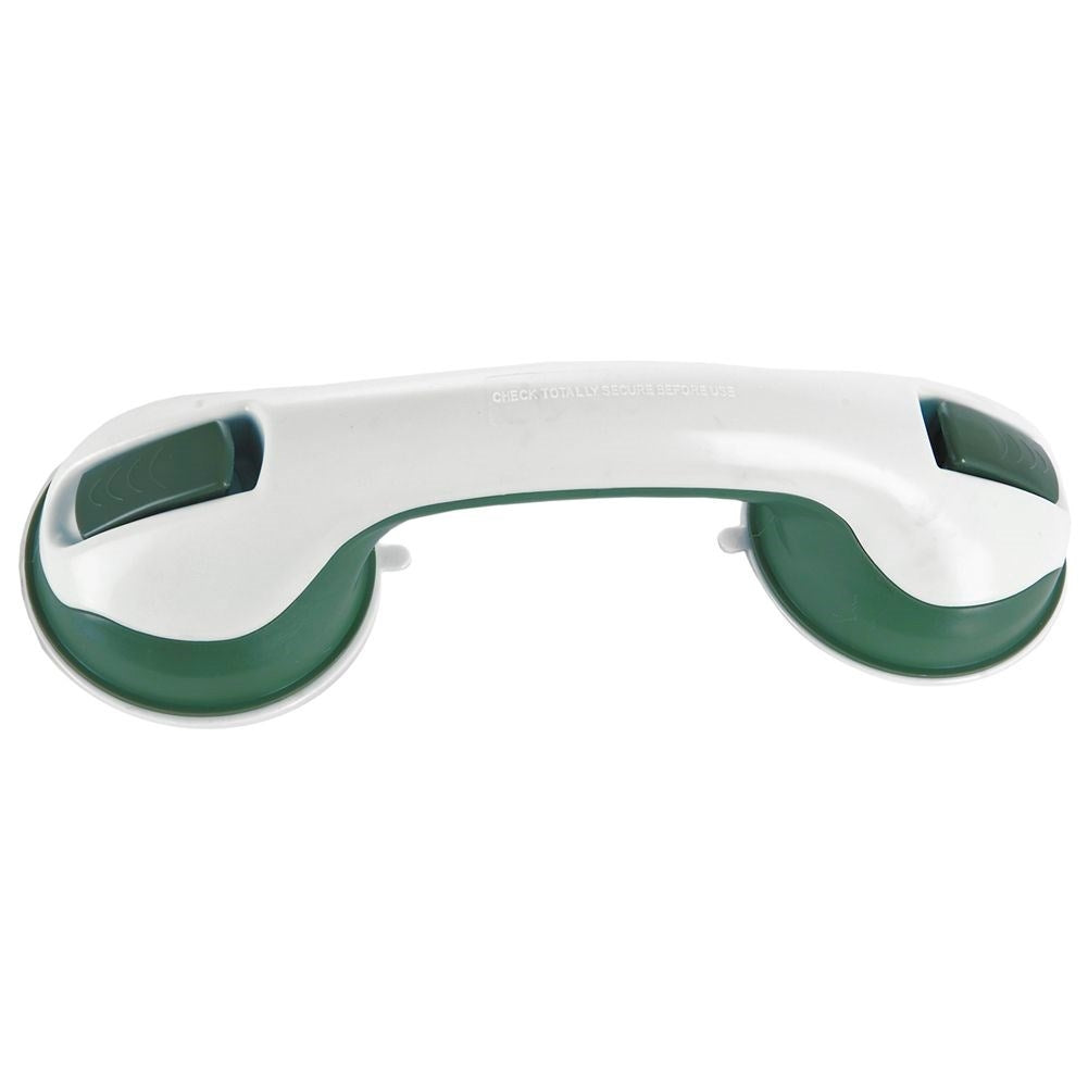 Bathroom handle with rubber suction cups for increased safety