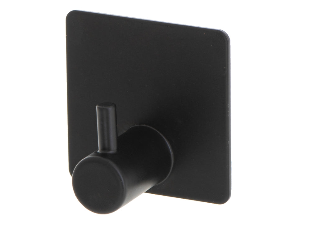 Bathroom hook self-adhesive strong black