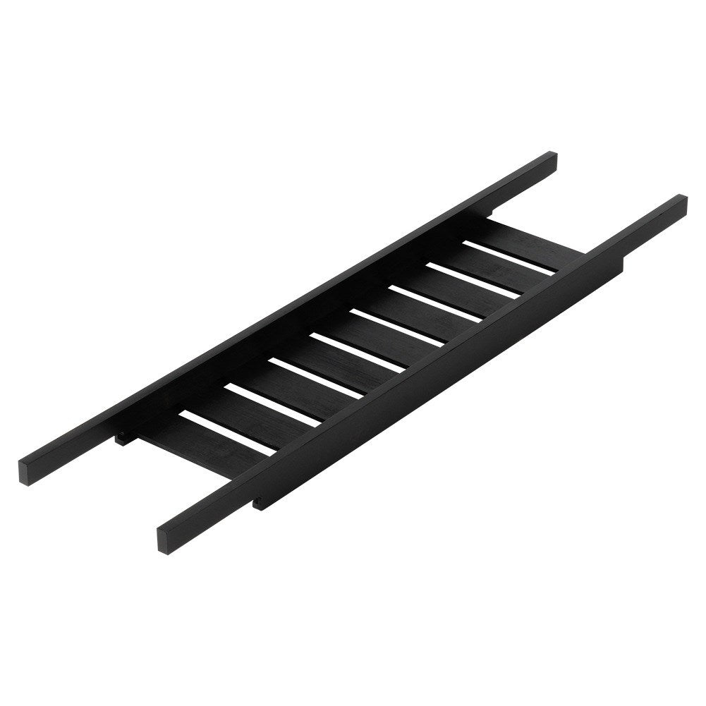 Bathroom shelf for bathtub, bamboo, black, 68 cm