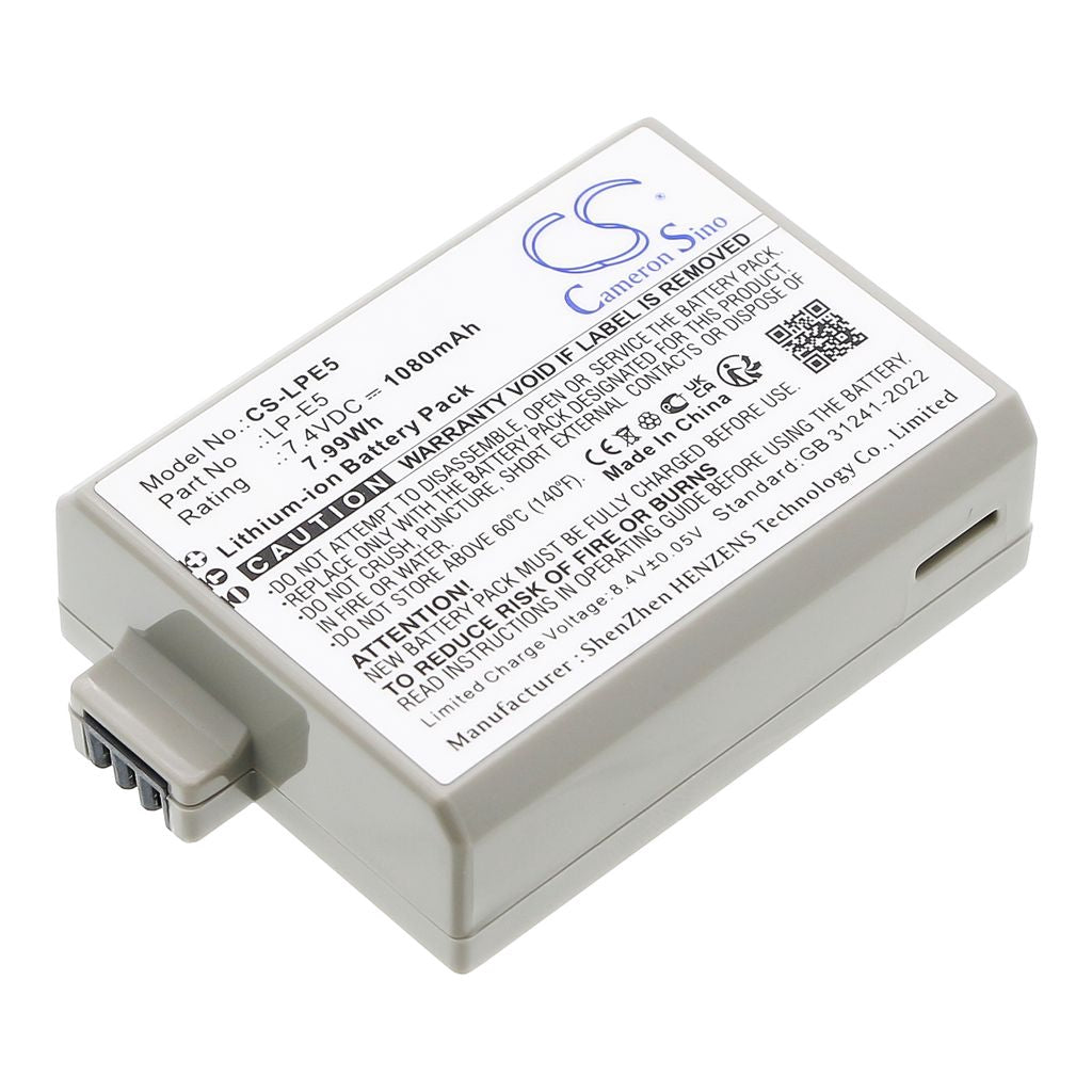 Batteri för Cameron Sino Batteri-Canon Lp-E5 Eos450D 500D 1000Detective, 7.4V 1500Mah