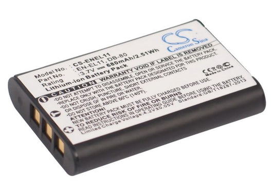 Batteri för En-El11 (Coolpix S550 / S560) ersättningsbatteri