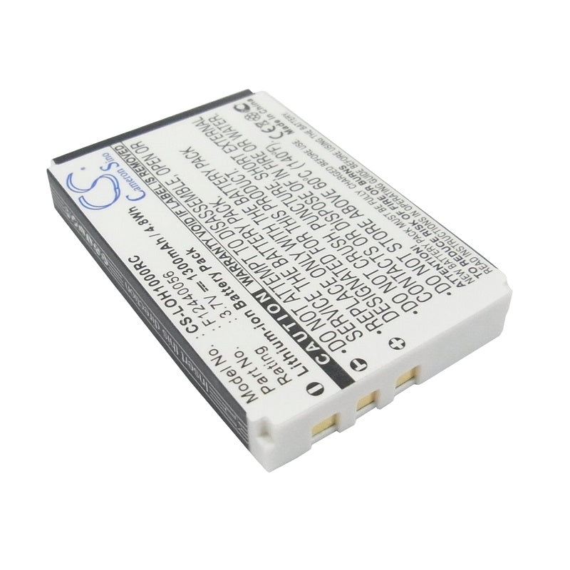 Battery 190582-0000 mfl for Logitech, 3.7V, 1300mAh