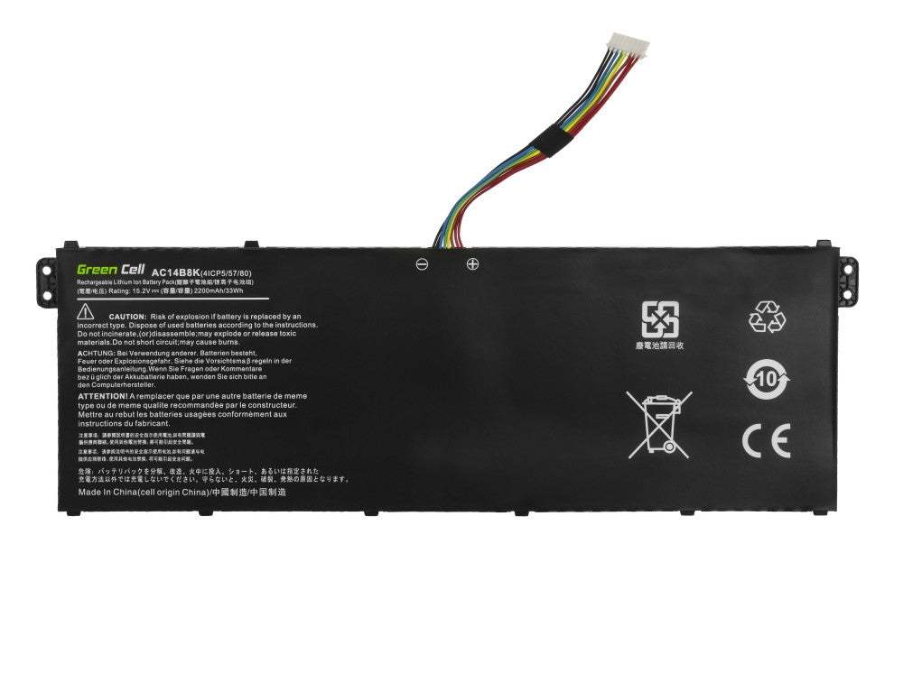 Battery AC14B3K AC14B8K for Acer Aspire 5 A515 etc., 15.2V 2100mAh