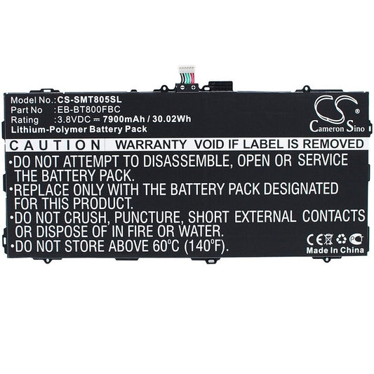 Battery EB-BT800FBE for Samsung Galaxy Tab S 10.5, 3.8V, 7900mAh