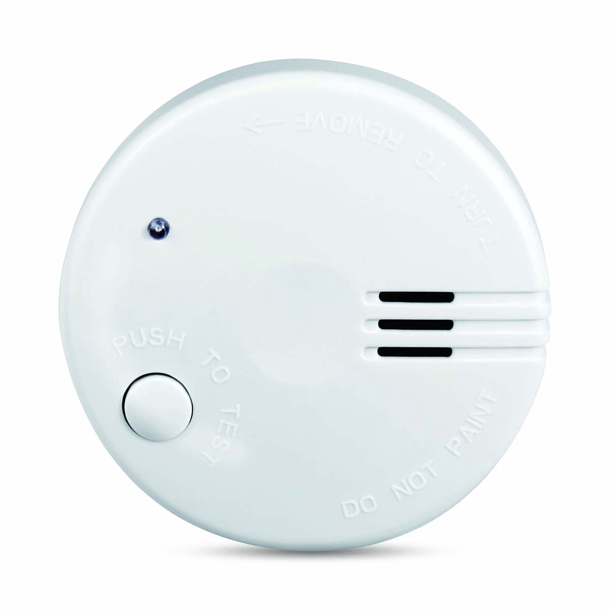 Battery-Powered Smoke Alarm, 5-Year Life, 85 dB, White