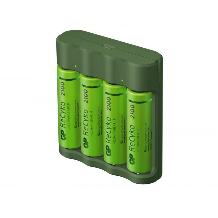 Battery charger (6h) incl. 4 GP AA 2100mAh