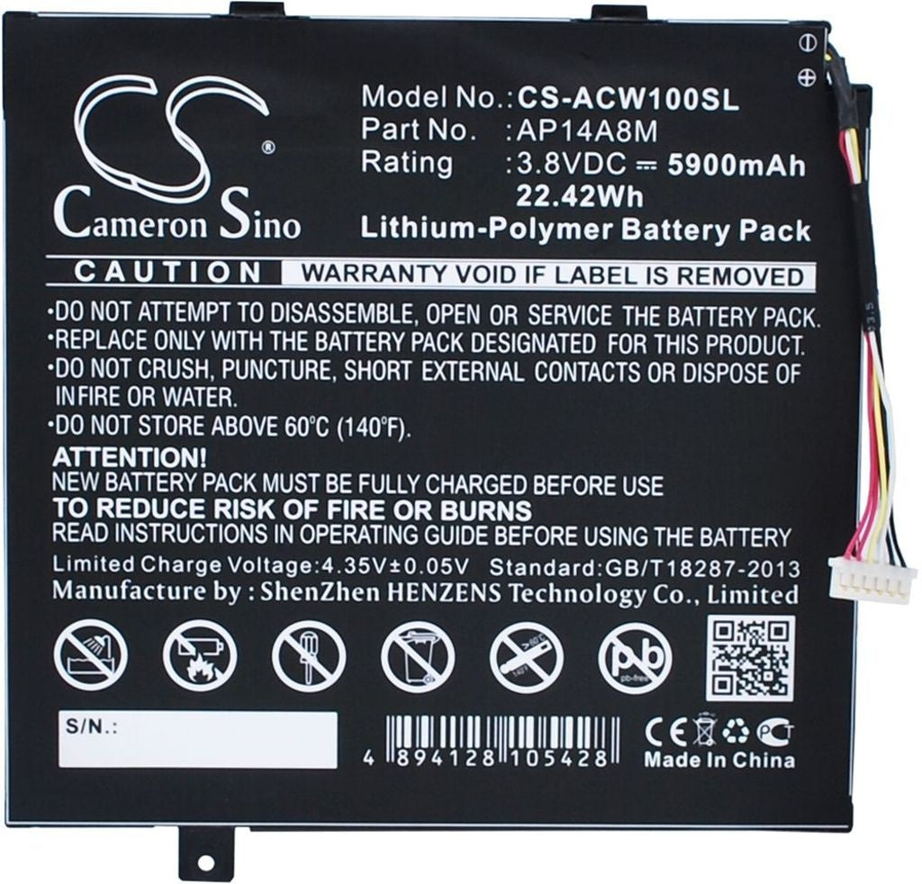 Battery for Acer A3-A20FHD etc