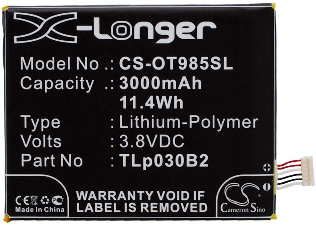 Battery for Alcatel One Touch Flash 2 etc