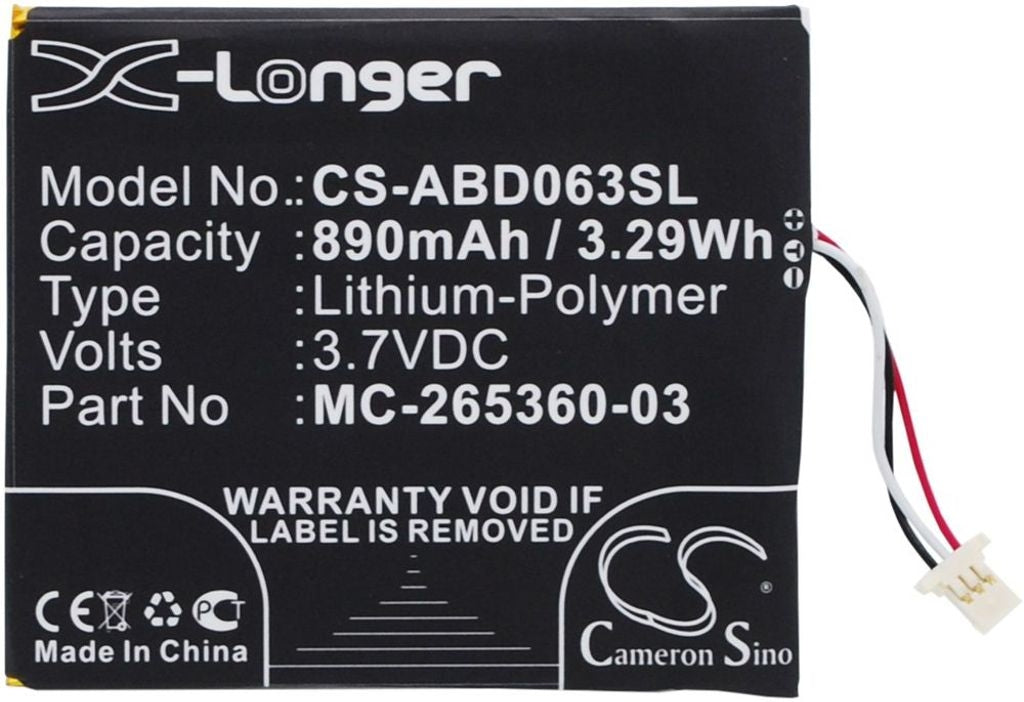 Battery for Amazon Kindle 7 etc