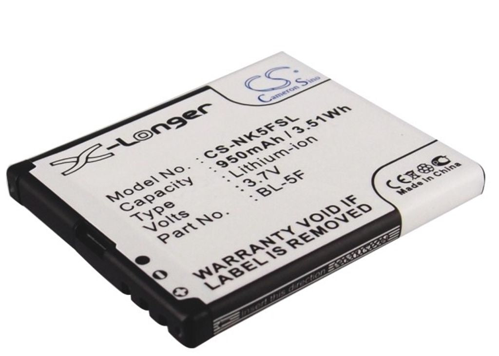 Battery for BL-5F replacement battery