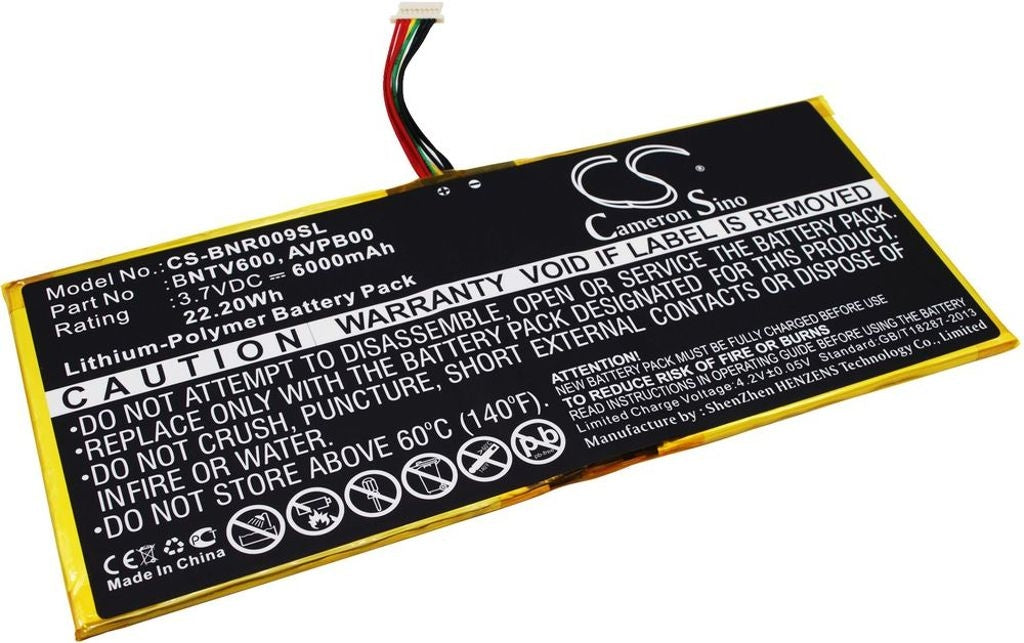 Battery for Barnes & Noble BNTV600 etc