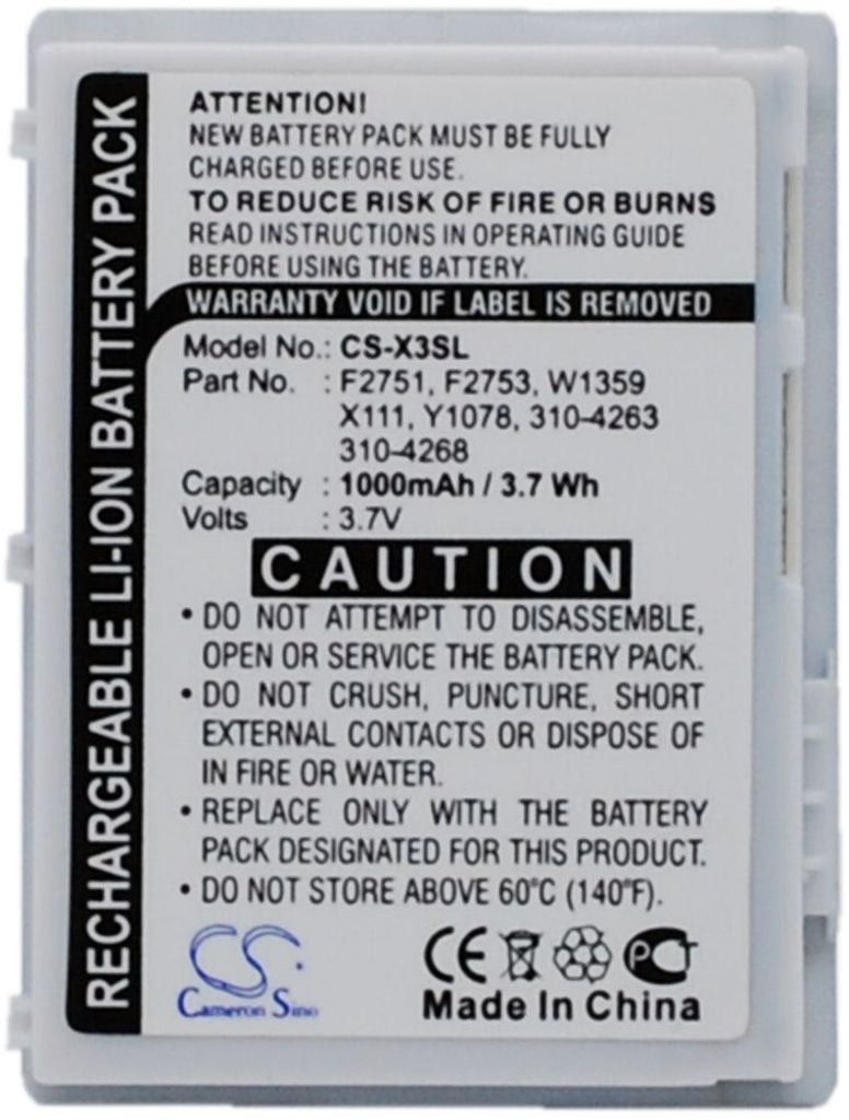Battery for Dell Axim X3 etc