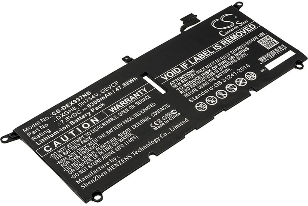 Battery for Dell XPS 13 2018 etc