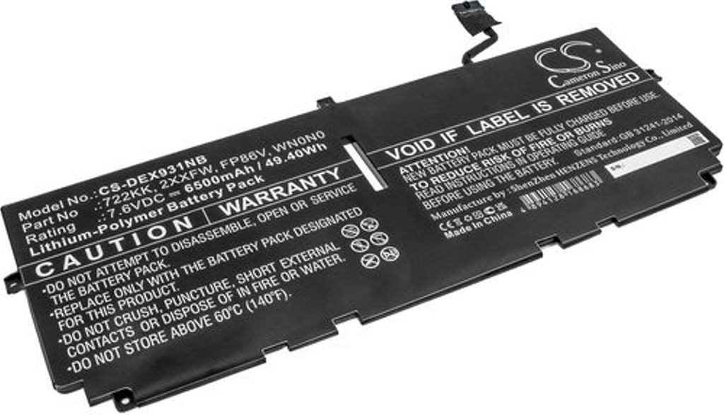 Battery for Dell XPS 13 9300 i5 FHD etc